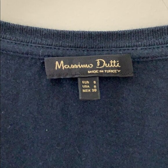 MASSIMO Dutti navy scoop neck long sleeve… - Picture 2 of 4